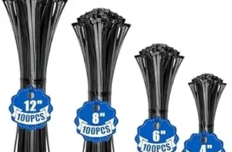 Black Heavy Duty Zip Ties – 400-Piece Assorted Sizes for $3.49