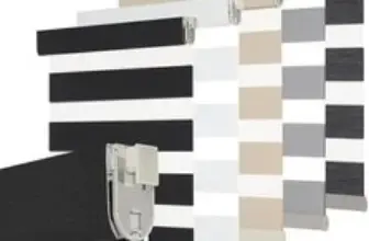 Black METechs No-Drill Zebra Blinds – Dual Layer Light Filtering Cordless Shades for $44.75