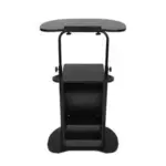 Black Adjustable Sit-to-Stand Rolling Medical Laptop Cart Desk for $66.76