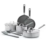 Bobby Flay 10-Piece Stainless Steel Cookware Set for $63.00