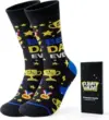 Bonangel Men’s Novelty Crew Socks for $1.99 – Available in Blue or Red