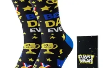 Bonangel Men’s Novelty Crew Socks for $1.99 – Available in Blue or Red