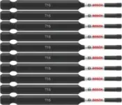 Bosch ITT1535B 3.5″ Screwdriving Power Bits (10-Pack) for $8.59