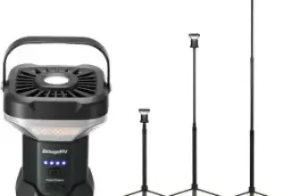 BougeRV 3200-Lumen LED Adjustable Telescoping Camping Light with 8000mAh Battery for $133