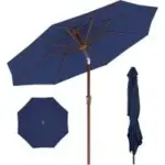 Briopaw 9ft Patio Umbrella with Push Button Tilt & Crank for $32.99