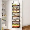 Bukfen 6-Tier Over the Door Pantry Organizer with Wooden Baskets for $35.99