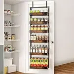 Bukfen 6-Tier Over the Door Pantry Organizer with Wooden Baskets for $35.99