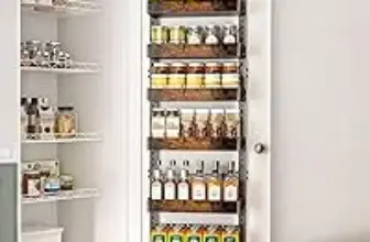 Bukfen 6-Tier Over the Door Pantry Organizer with Wooden Baskets for $35.99