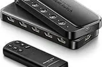 Bytewave 5-in-1 4K@60Hz HDMI Switch with Remote for $14.84