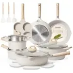 Carote 15-Piece Ceramic Cookware Set for $49.99