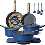 CAROTE 16-Piece Ceramic Cookware Set Now $39.99