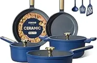 CAROTE 16-Piece Ceramic Cookware Set Now $39.99