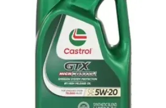 5-Quarts Castrol GTX High Mileage 5W-20 Synthetic Blend Motor Oil for $14
