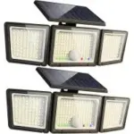 Claoner 3500-Lumen 286-LED Solar Motion Sensor Lights (2-Pack) for $19.99