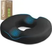 CloudBliss Memory Foam Ergonomic Donut Pillow Seat Cushion for $13.99