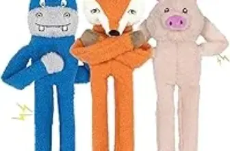 3-Pack CneeeeeB No Stuffing Crinkle Squeaky Plush Dog Toys for $7.14