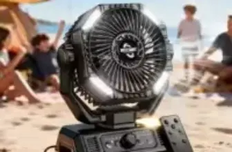 ColdSky 20000mAh Camping Fan with LED Lights & Remote Control for $16.01