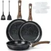 Colourcoco 9-Piece Nonstick Frying Pan Set – $24.99