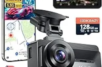 Coolcrazy 4K Dual Dash Camera with 128GB Memory Card for $79.97