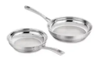 Cuisinart 2-Piece Stainless Steel Skillet Set for $24.98