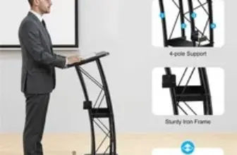 Curved Presentation Lectern Stand for Church and Conference – $137.58