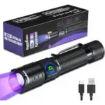 Darkdawn D61 Mini USB Rechargeable UV Flashlight for $7.49