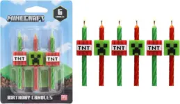 6-Count Minecraft Birthday Cake Candles for $4.99