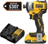 DEWALT Atomic 20V Max 1/4 in. Impact Driver Kit Now $99 $99.00