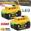 DeWalt DCB206-2 20V 8.0Ah Lithium Ion Battery 2-Pack for $31.89
