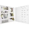 Dioosn 24″x12″ Metal Pegboard (2-Pack) with 38 Hooks for $21.59