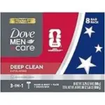 Dove Men+Care Deep Clean Body Hydrating Bar Soap (8-Pack) for $8.99