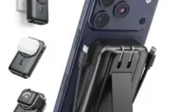 Dr.Hill Magnetic 10000mAh Portable Charger with Built-in Cables & AC Wall Plug for $19.99