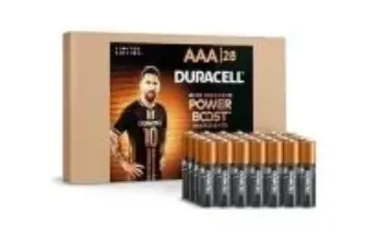 Duracell x Messi Limited Edition AAA Alkaline Batteries (28-Pack) for $12.99