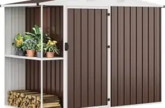 DWVO 8′ x 4′ Outdoor Weatherproof Storage Shed for $200