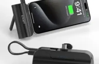 EAGET 5000mAh Power Bank with Built-in Type-C Cable for $10.52
