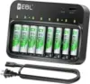 EBL 4x 2800mAh AA & 4x 1100mAh AAA Batteries with 20W Charger for $11.87