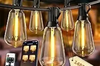 Ecoeve 148ft Smart Outdoor String Lights with App Control for $21.49