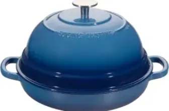 6-Quart EDGING CASTING Enameled Cast Iron Dutch Oven Pot with Lid for $50