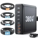 Ediliow 380W 8-Port USB C Charger Block with 4 Cables for $30