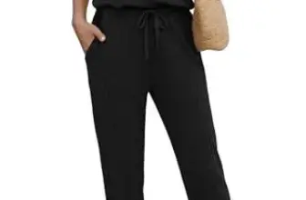 Ekouaer Women’s Sleeveless Ribbed One Piece Romper Now $4.90