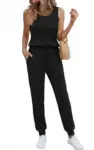 Ekouaer Women’s Sleeveless Ribbed One Piece Romper Now $4.90