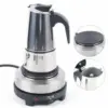 Stainless Steel Electric Espresso Coffee Maker Moka Pot – 200ml/4 Cups for $26.80