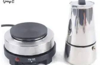 Stainless Steel Electric Espresso Coffee Maker Moka Pot – 200ml/4 Cups for $32.12