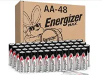 Energizer Max AA Alkaline Batteries 48-Pack for $19.99