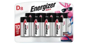 Energizer MAX D Alkaline Batteries 8-Pack for $4.99