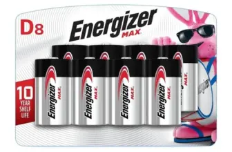 Energizer MAX D Alkaline Batteries 8-Pack for $4.99
