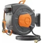 Entgard 100′ Retractable Garden Hose Reel with Spray Nozzle for $93.49