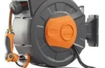 Entgard 100′ Retractable Garden Hose Reel with Spray Nozzle for $93.49