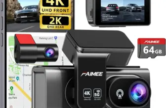 Faimee F6 4K WiFi GPS Dash Camera with 2K Rear Cam and 64GB Card for $47.99