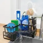 Fikoksol Kitchen Sink Caddy with Built-In Drain Tray for $14.39